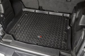 Jeep Wrangler Unlimited JLU Floor Liner Kit - Front/Rear/Cargo - Rugged Ridge - All Terrain - Black - `18-`20